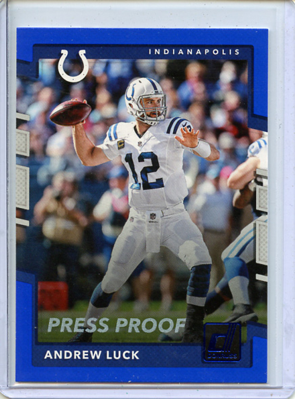 Andrew Luck 2017 Donruss #160 Press Proof Blue