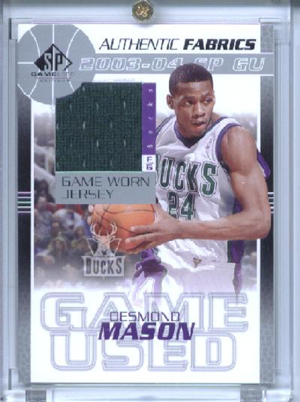 Desmond Mason 2003-04 SP Game Used, Authentic Fabrics #DM-J (2)
