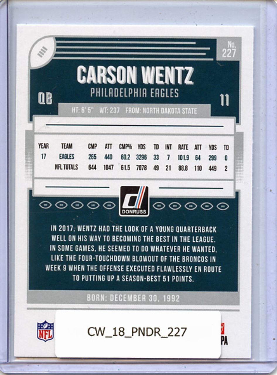 Carson Wentz 2018 Donruss #227