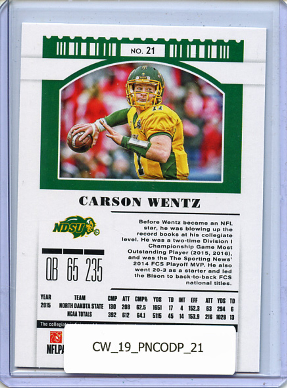 Carson Wentz 2019 Contenders Draft Picks #21