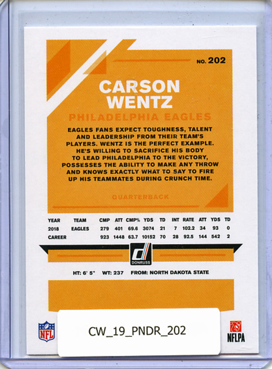 Carson Wentz 2019 Donruss #202
