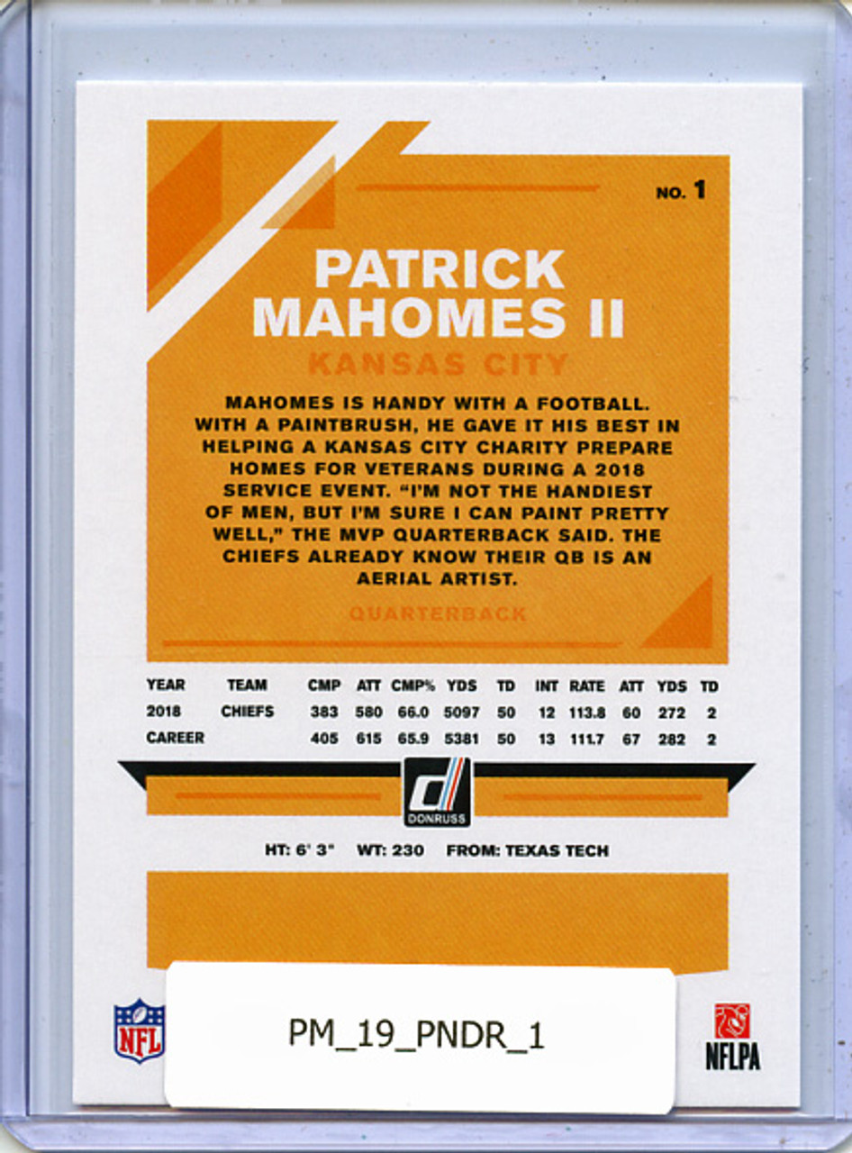 Patrick Mahomes II 2019 Donruss #1