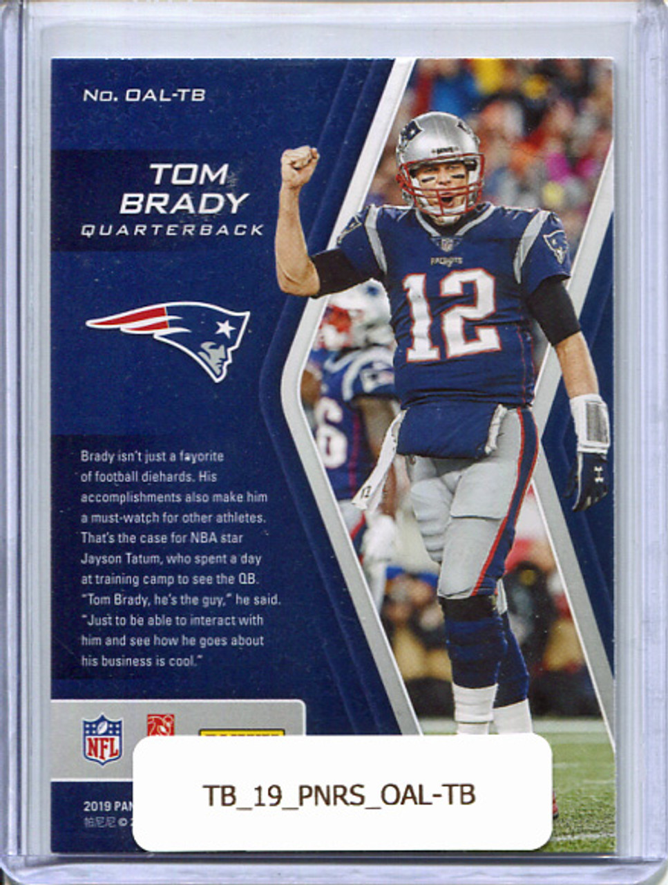 Tom Brady 2019 Rookies & Stars, On Another Level #OAL-TB