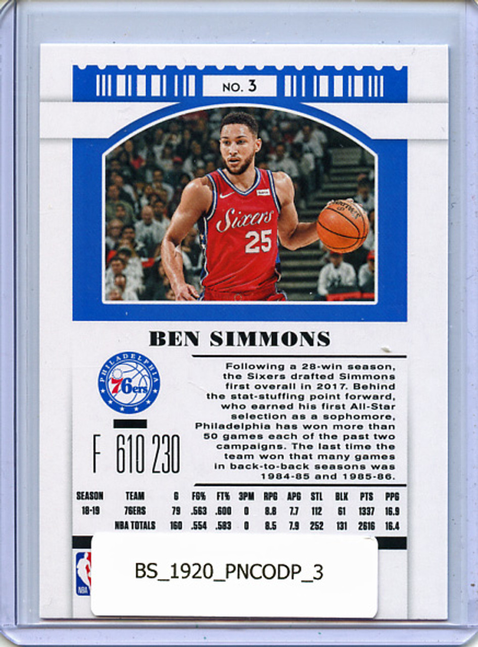Ben Simmons 2019-20 Contenders Draft Picks #3