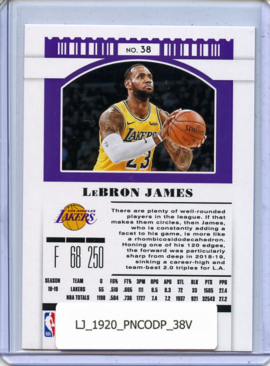 LeBron James 2019-20 Contenders Draft Picks #38 Variations