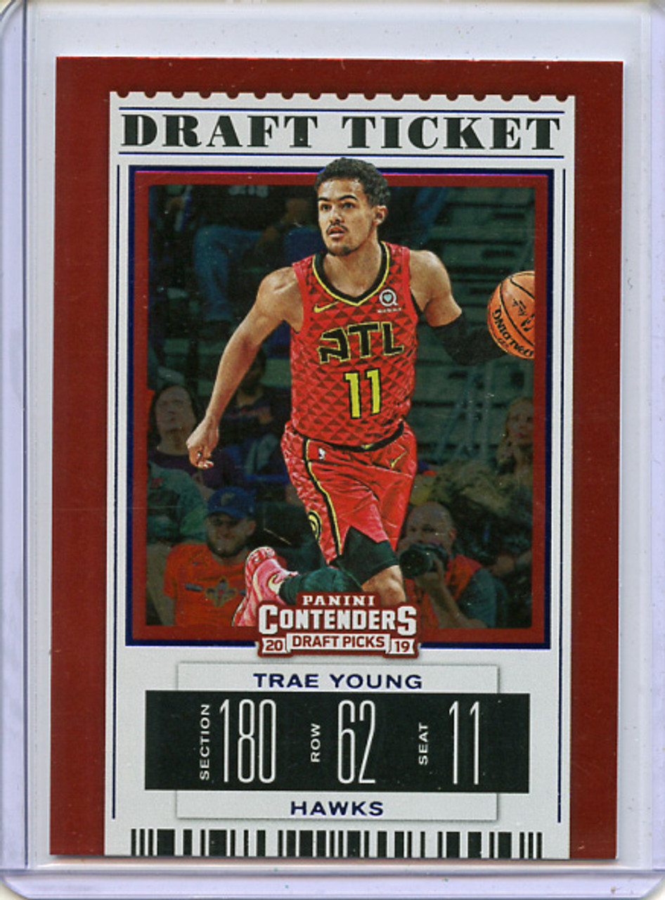 Trae Young 2019-20 Contenders Draft Picks #49 Variations Draft Ticket Blue Foil