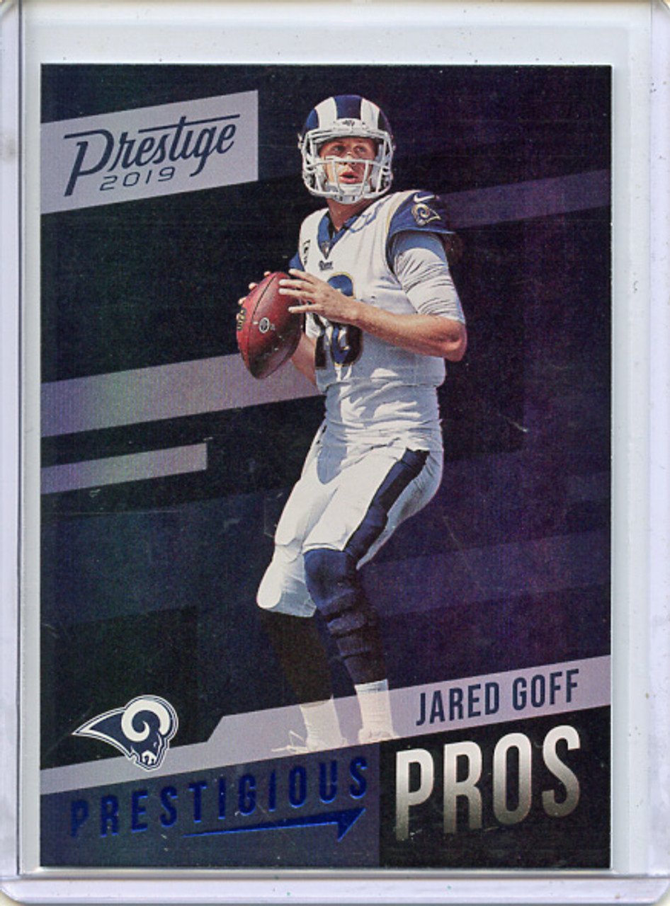 Jared Goff 2019 Prestige, Prestigious Pros #PP-JG Xtra Points Blue