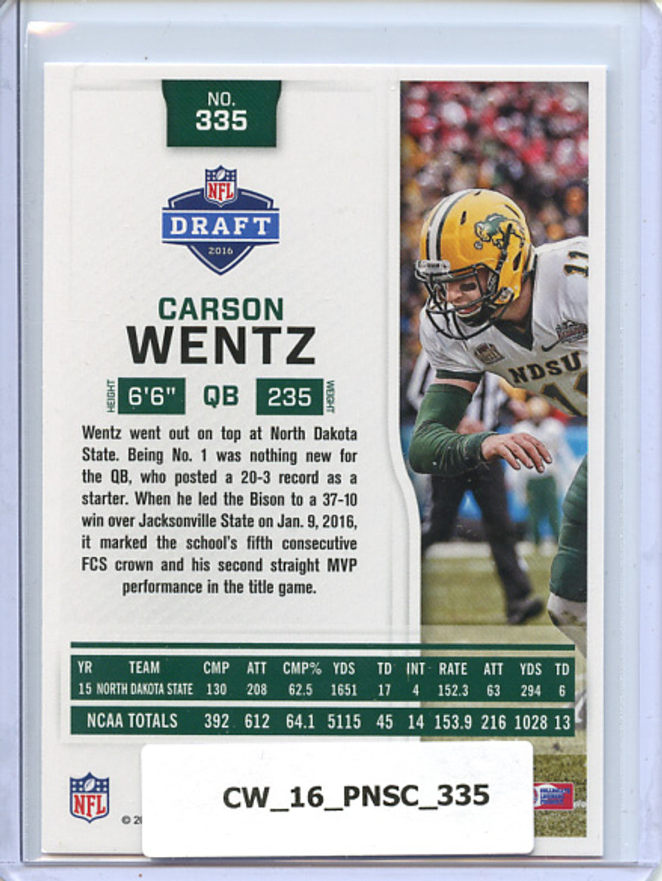 Carson Wentz 2016 Score #335