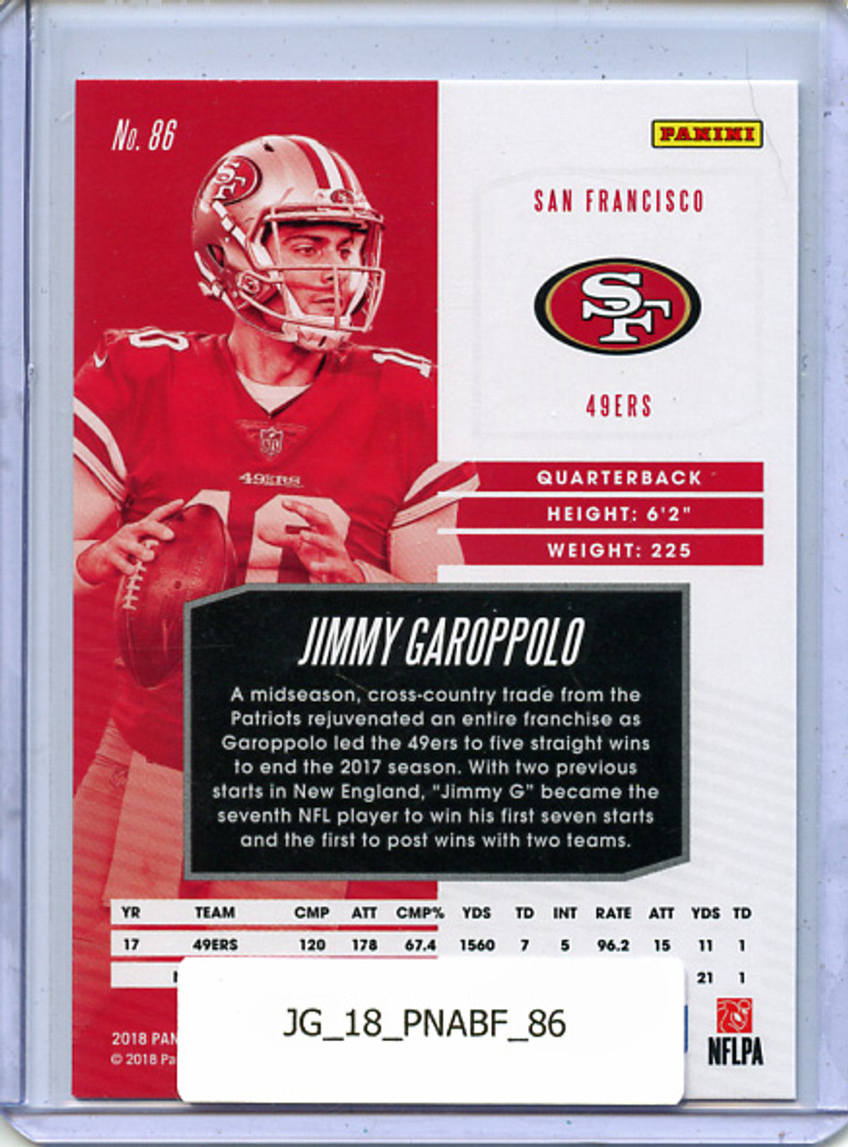 Jimmy Garoppolo 2018 Absolute #86