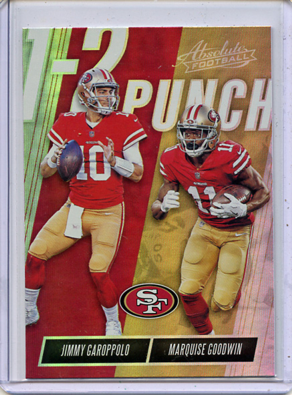 Jimmy Garoppolo, Marquise Goodwin 2018 Absolute, One Two Punch #OTP-JM