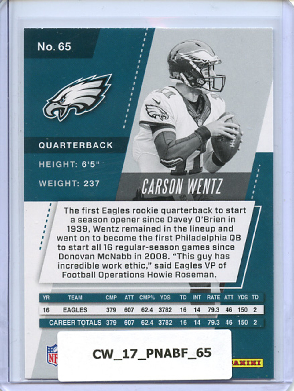 Carson Wentz 2017 Absolute #65