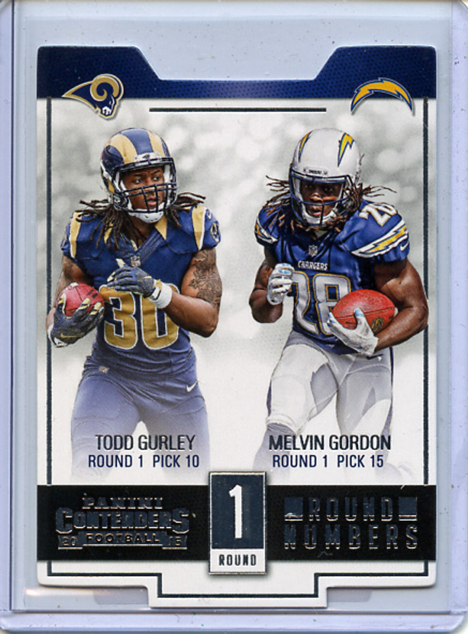 Todd Gurley, Melvin Gordon 2015 Contenders, Round Numbers #RN4