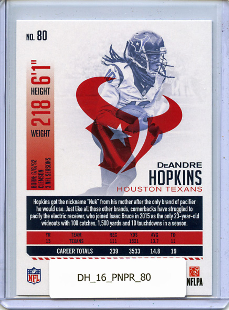 DeAndre Hopkins 2016 Prestige #80