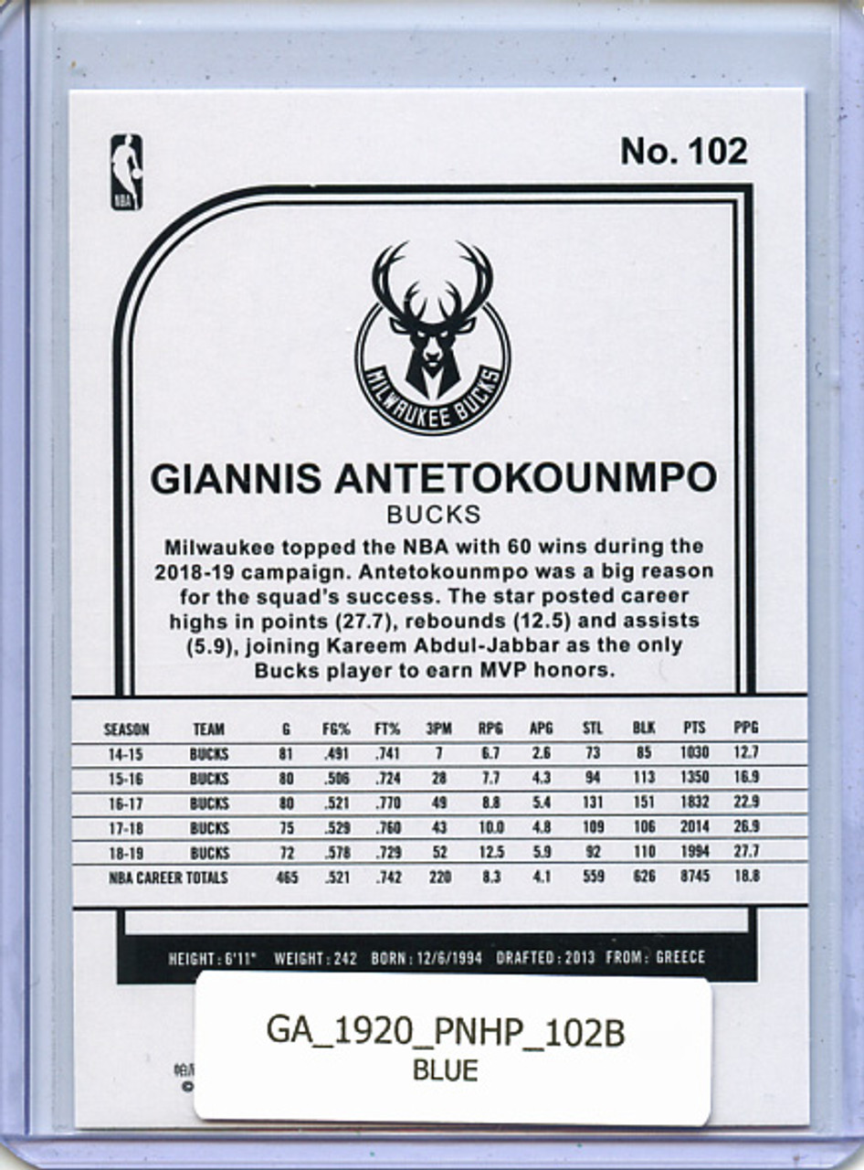 Giannis Antetokounmpo 2019-20 Hoops #102 Blue