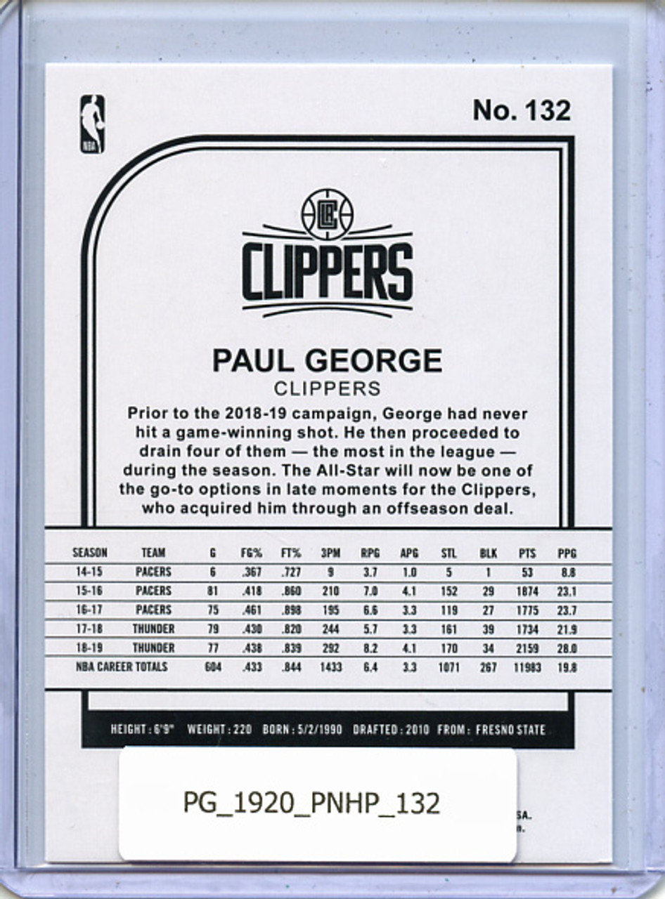 Paul George 2019-20 Hoops #132
