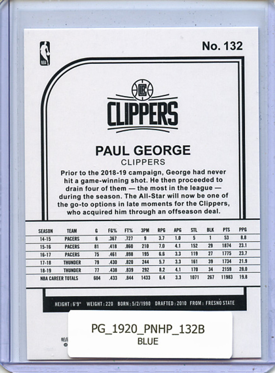 Paul George 2019-20 Hoops #132 Blue