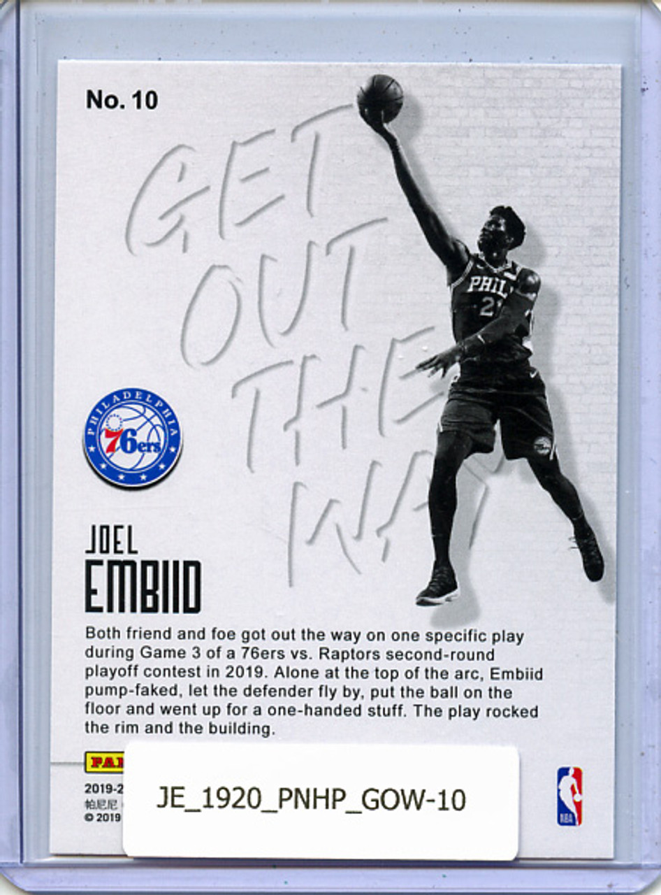 Joel Embiid 2019-20 Hoops, Get Out the Way #10
