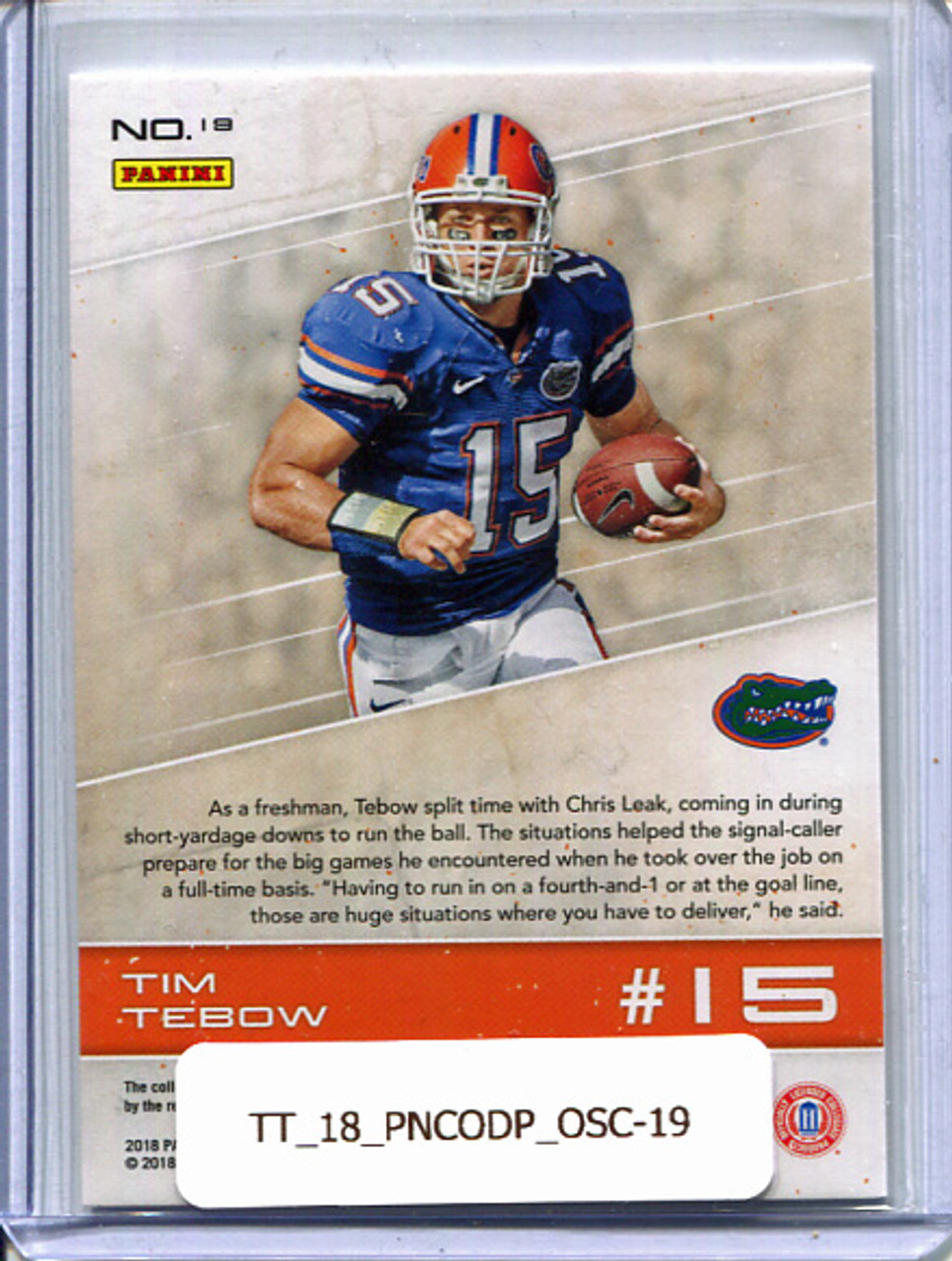 Tim Tebow 2018 Contenders Draft Picks, Old School Colors #19