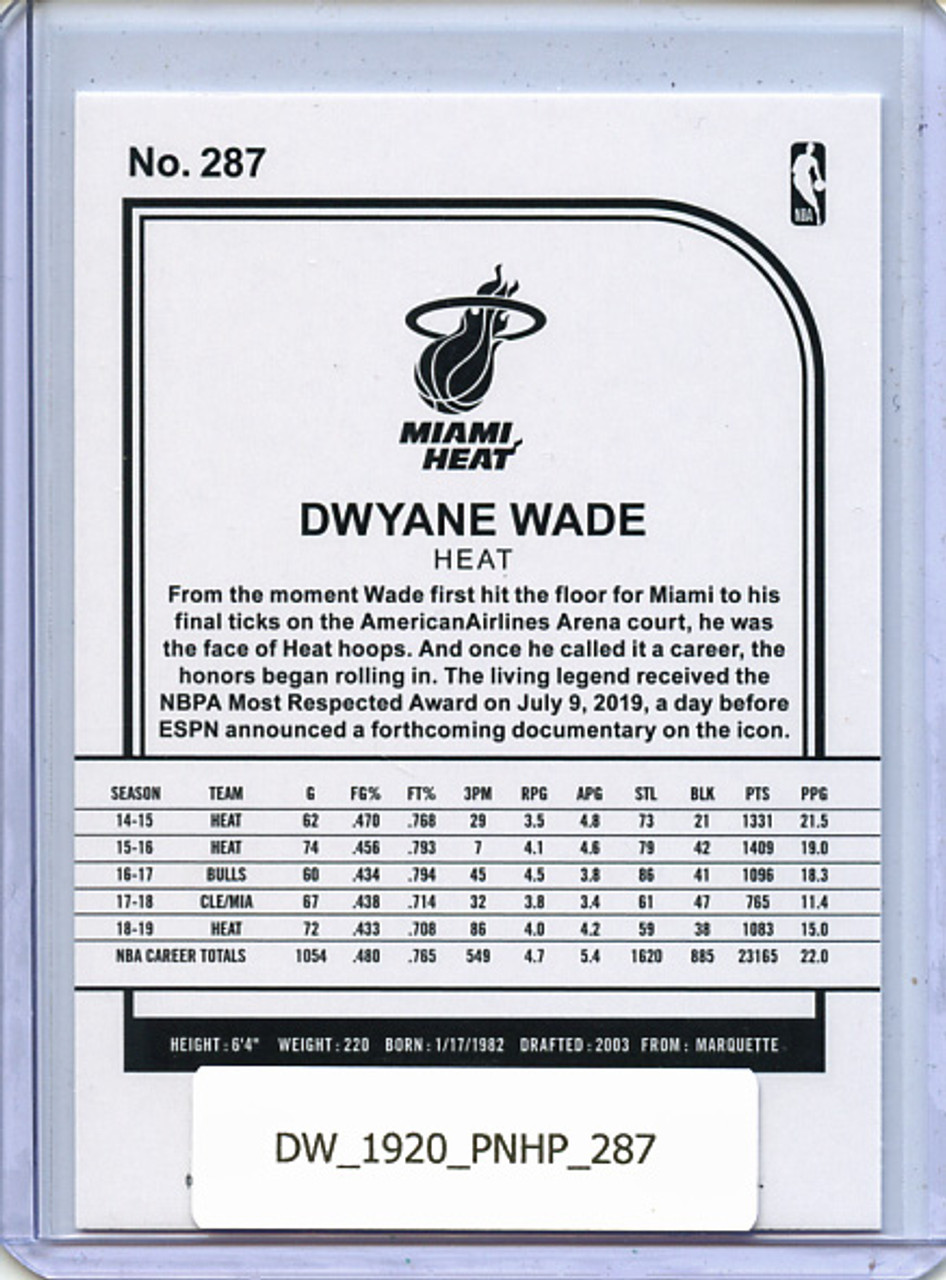Dwyane Wade 2019-20 Hoops #287 Hoops Tribute