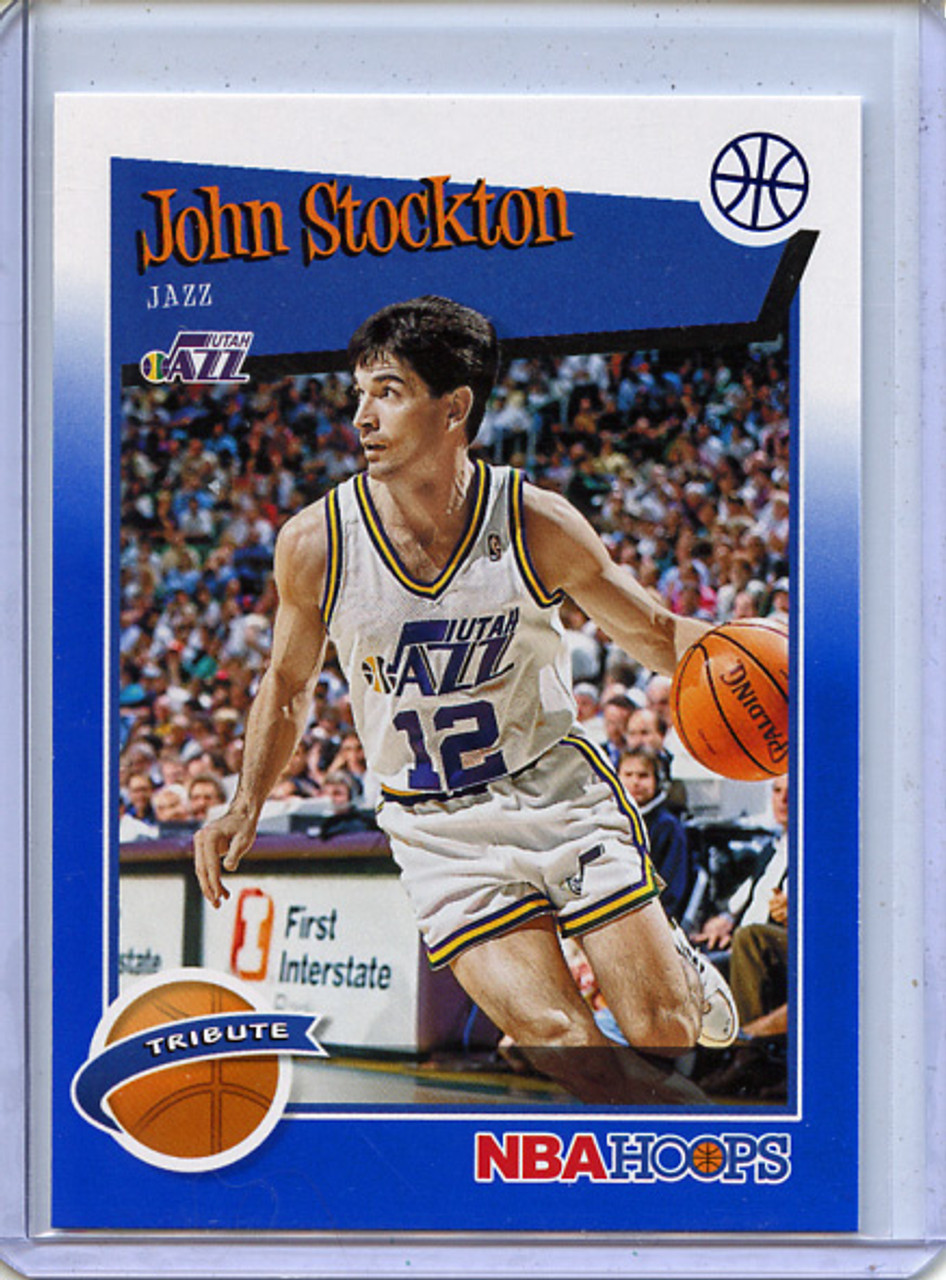 John Stockton 2019-20 Hoops #292 Hoops Tribute Blue