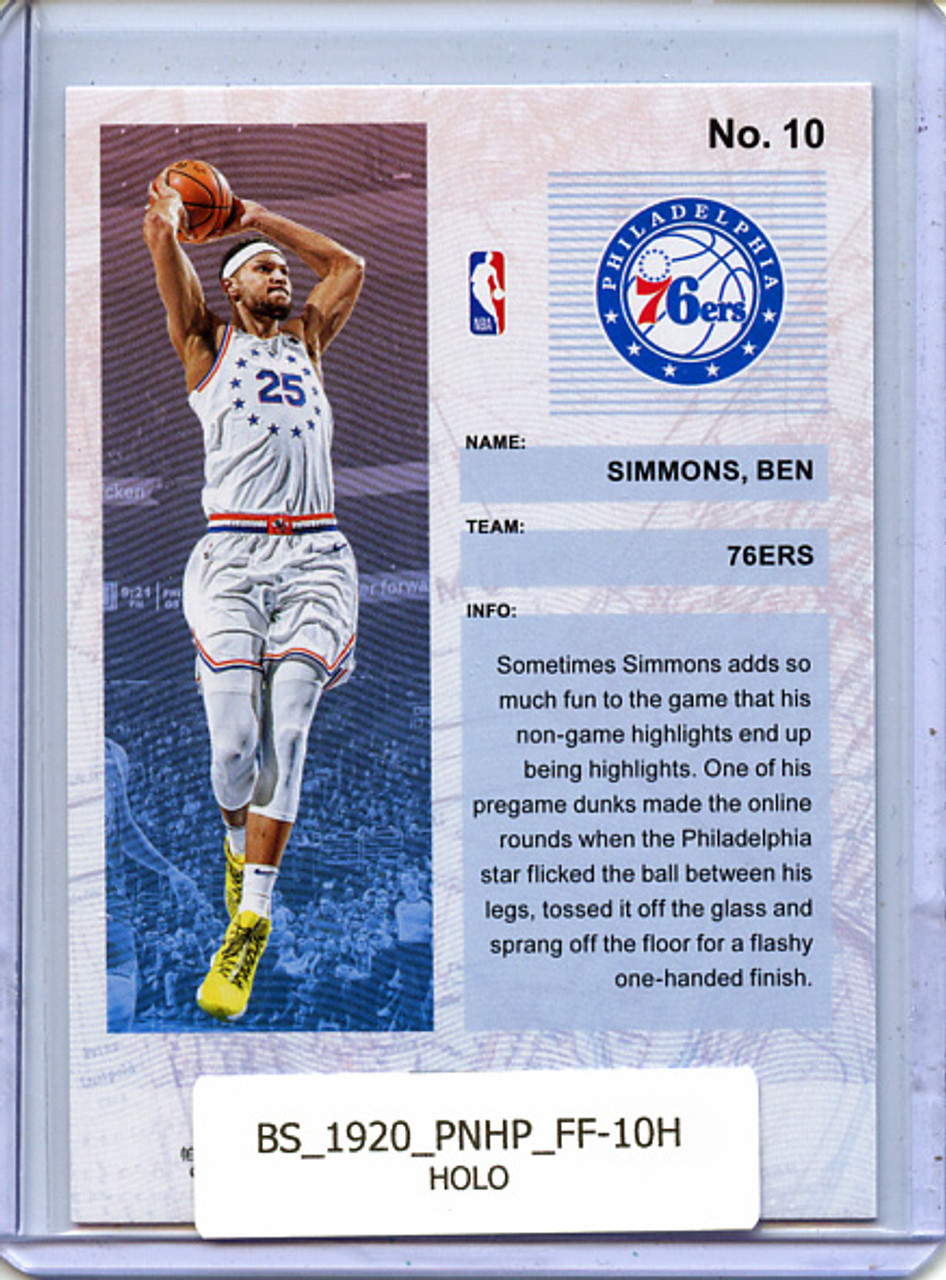 Ben Simmons 2019-20 Hoops, Frequent Flyers #10 Holo