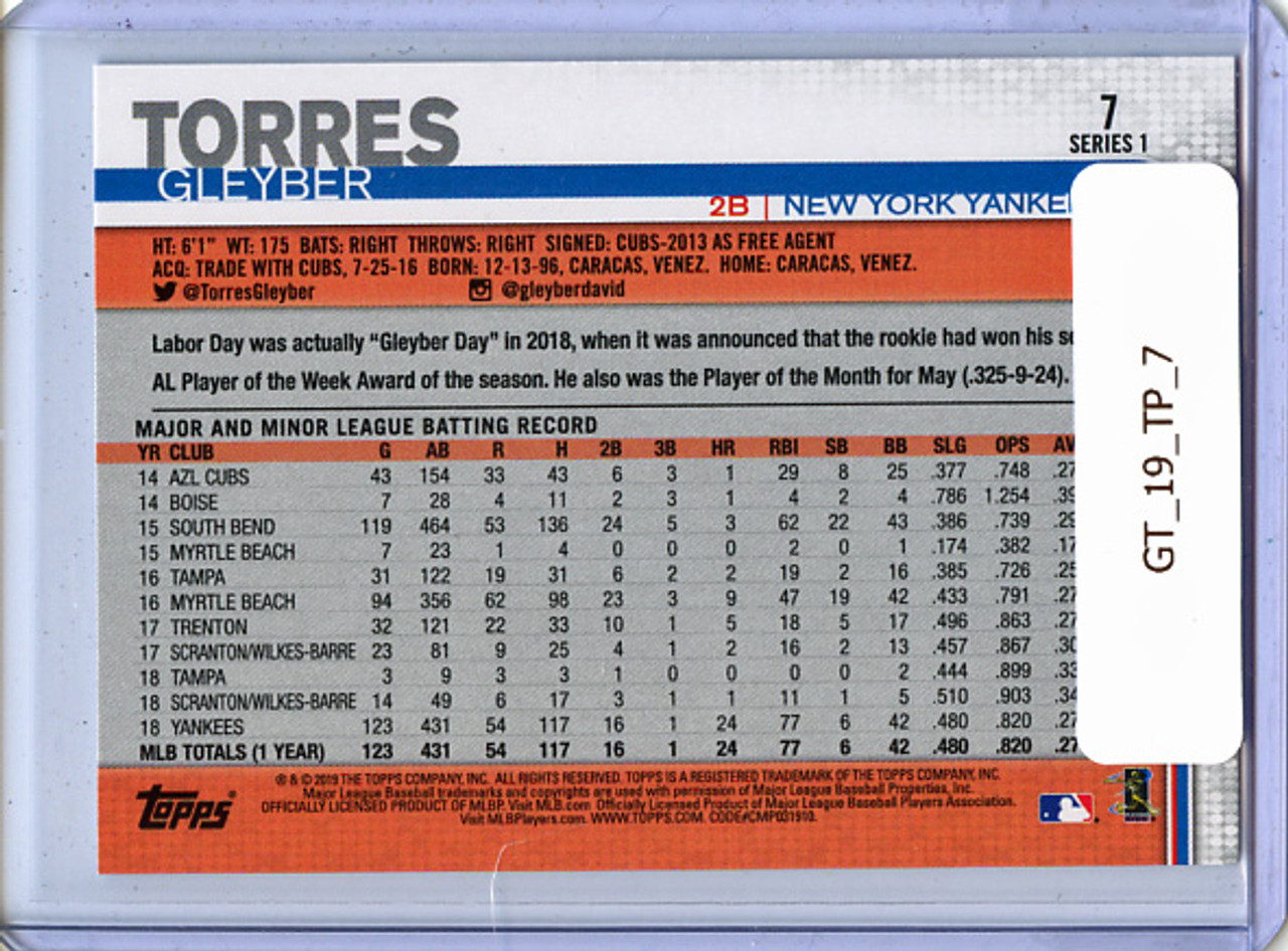 Gleyber Torres 2019 Topps #7