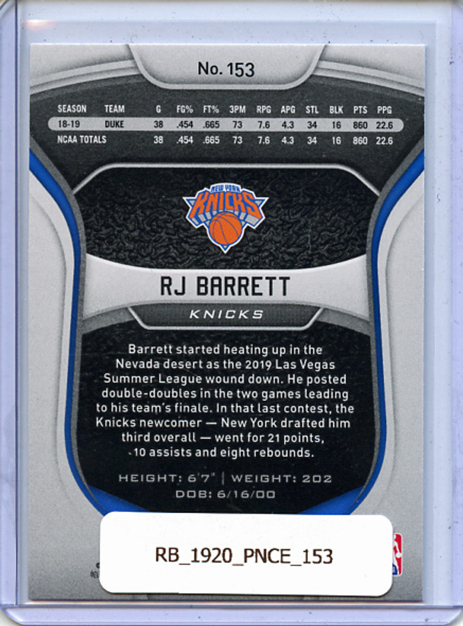 RJ Barrett 2019-20 Certified #153