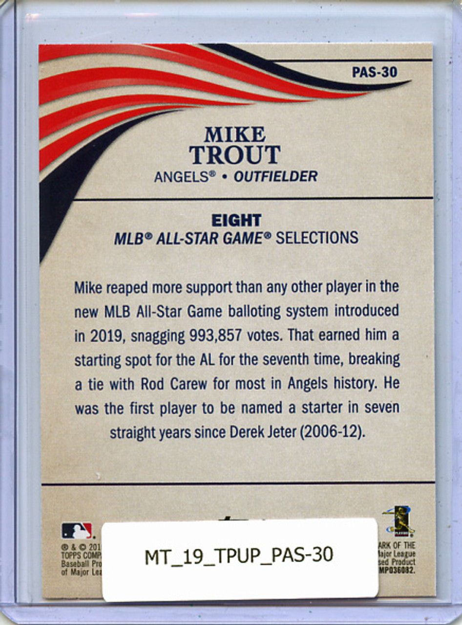 Mike Trout 2019 Topps Update, Perennial All-Stars #PAS-30