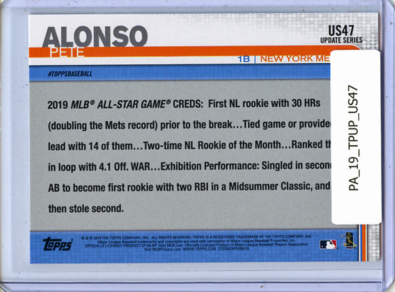 Pete Alonso 2019 Topps Update #US47 All-Star