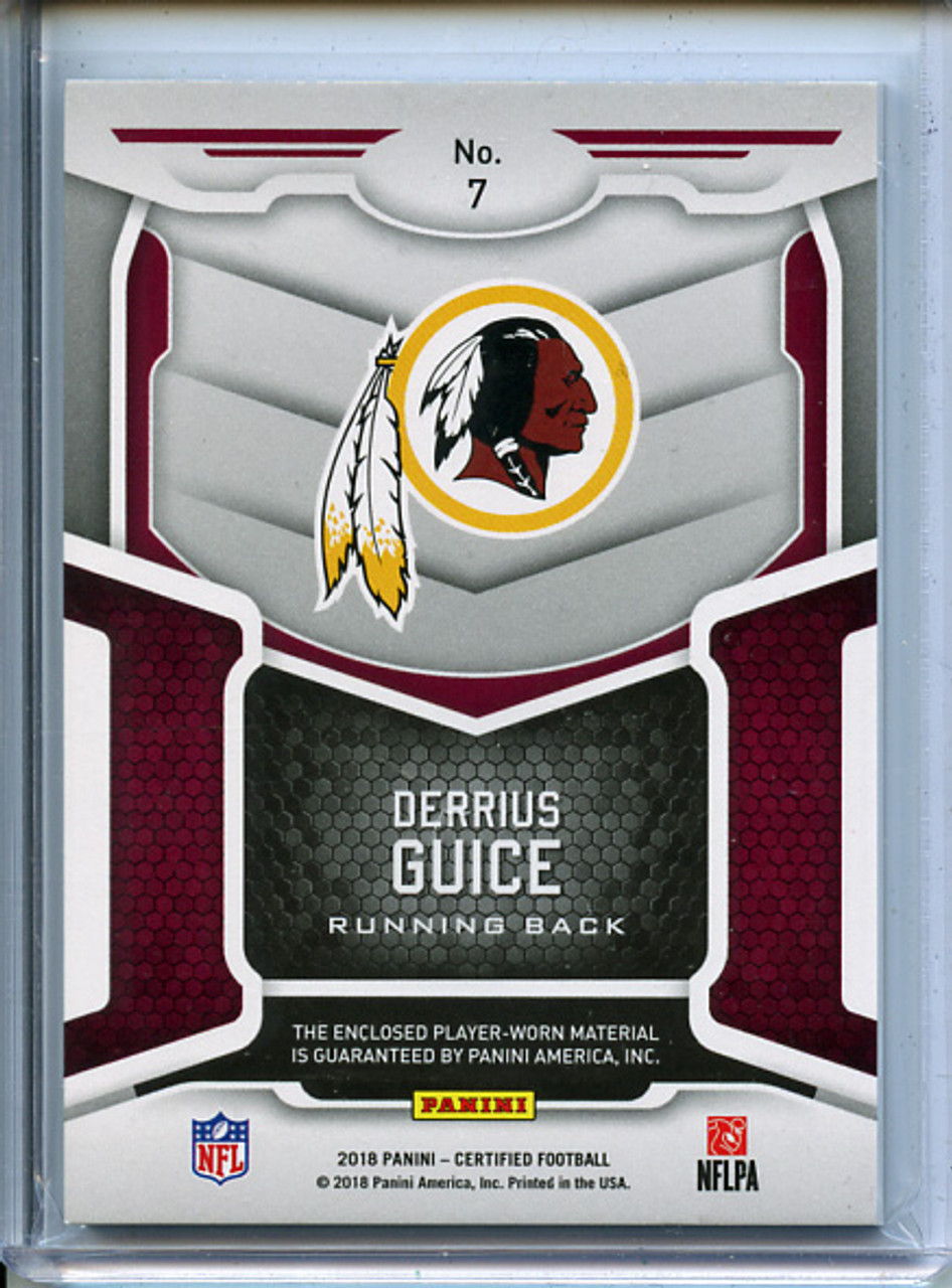 Derrius Guice 2018 Certified, New Generation Jerseys #7 Mirror Gold (#05/25)