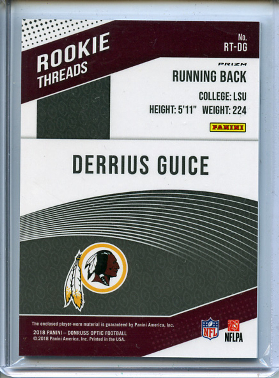 Derrius Guice 2018 Donruss Optic, Rookie Threads #RT-DG