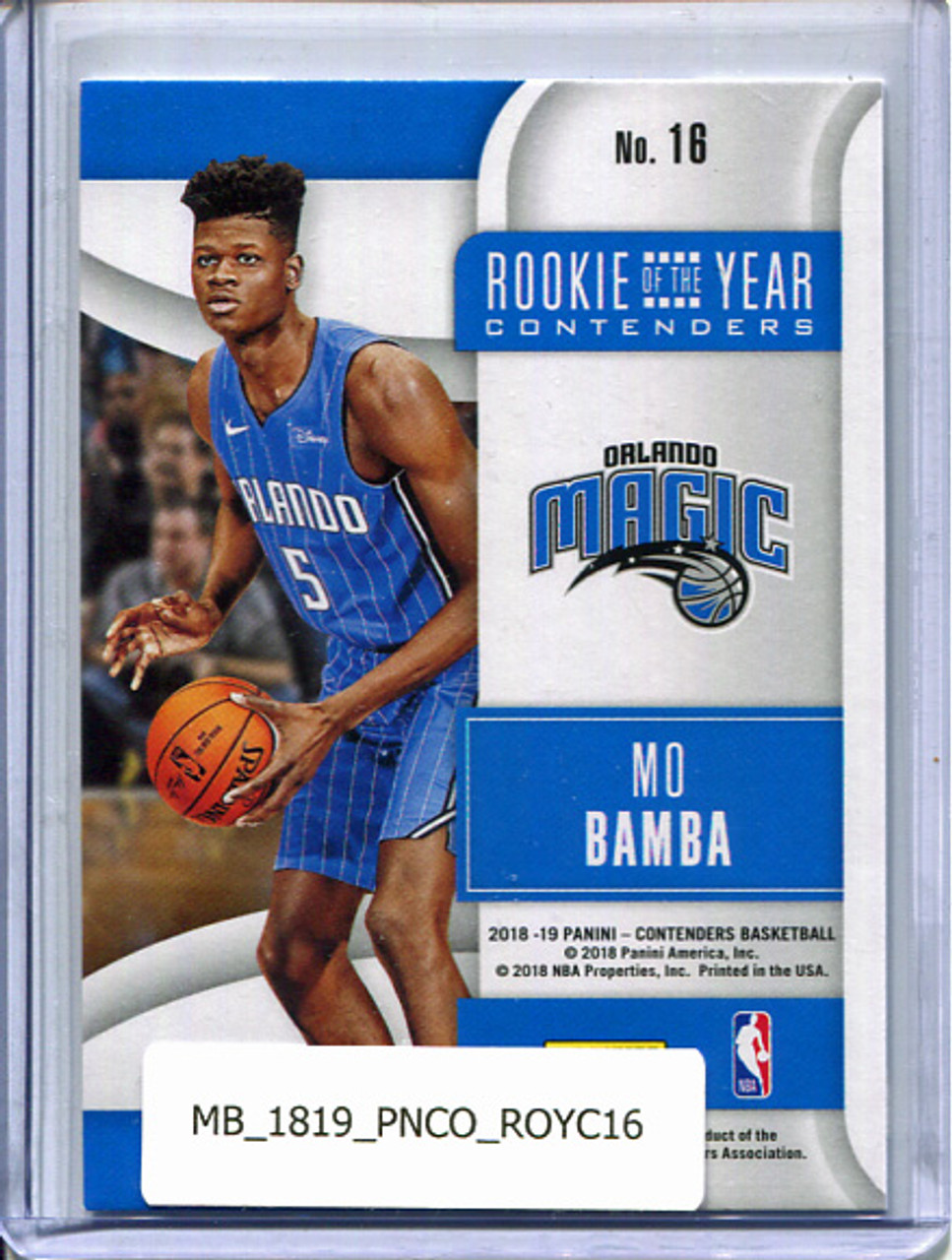 Mo Bamba 2018-19 Contenders, Rookie of the Year Contenders #16 Retail