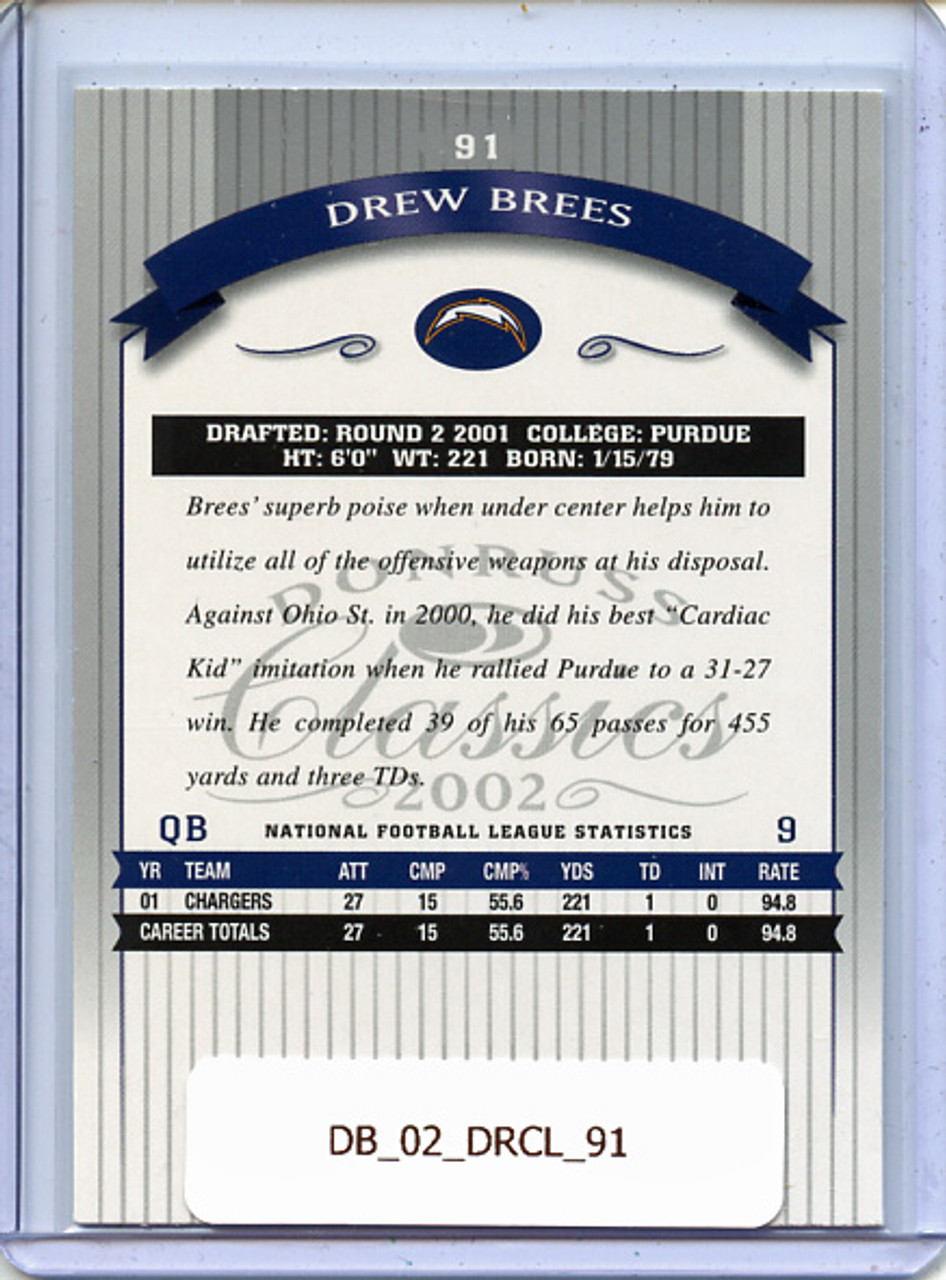 Drew Brees 2002 Classics #91