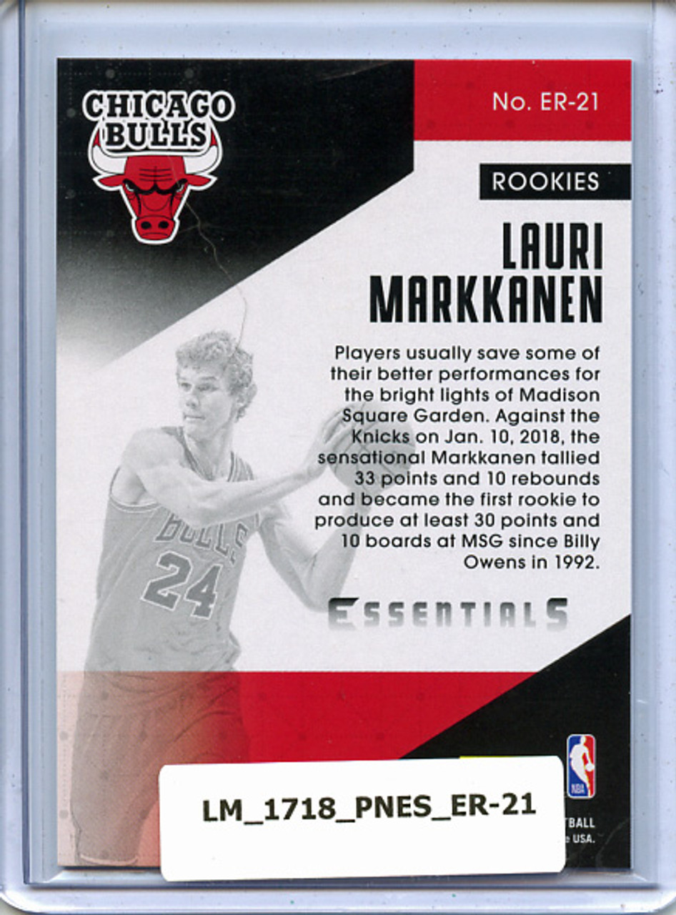 Lauri Markkanen 2017-18 Essentials, Essential Rookies #ER-21