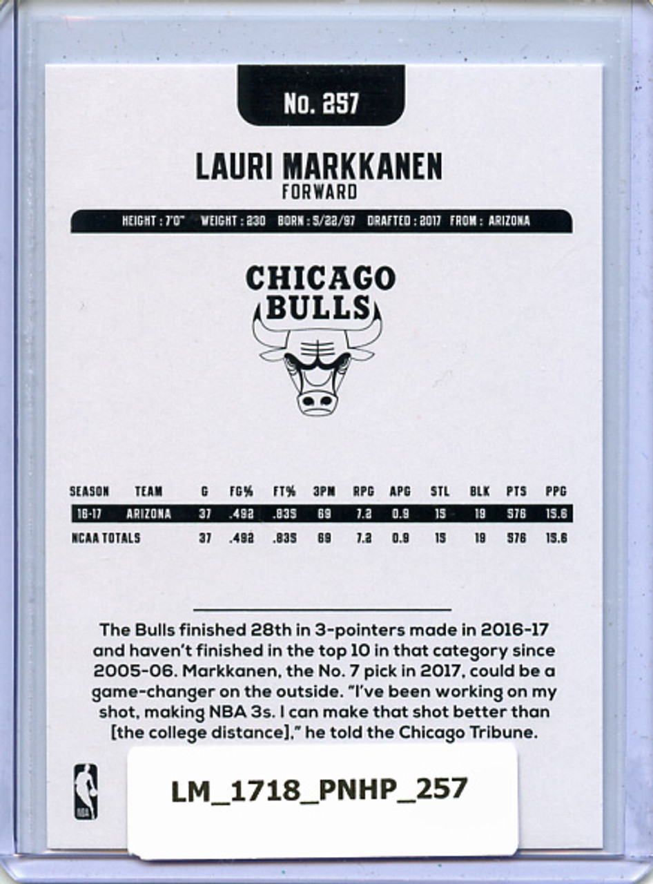 Lauri Markkanen 2017-18 Hoops #257