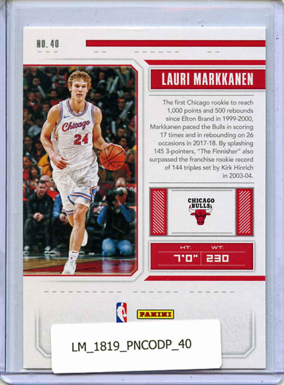 Lauri Markkanen 2018-19 Contenders Draft Picks #40