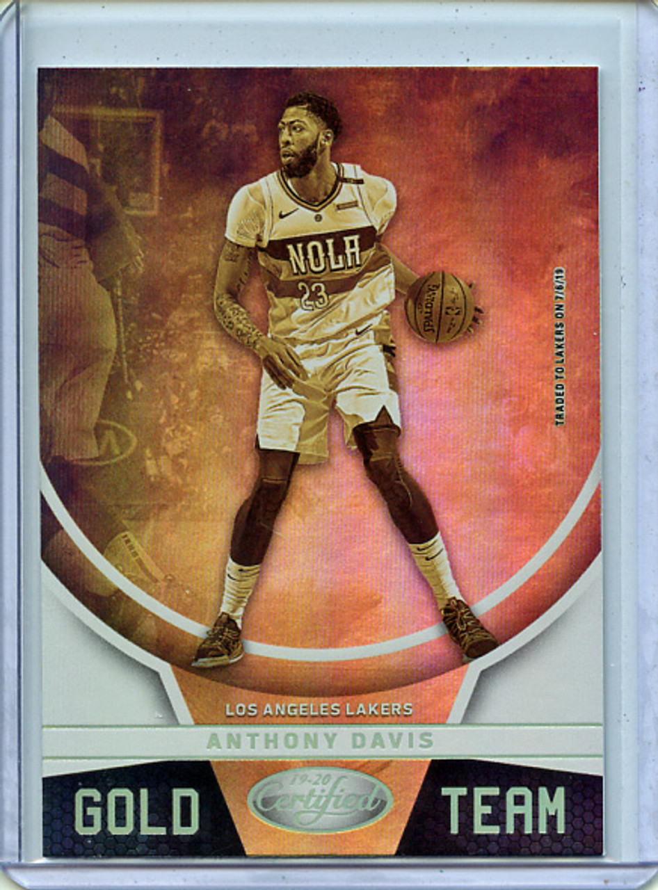 Anthony Davis 2019-20 Certified, Gold Team #9