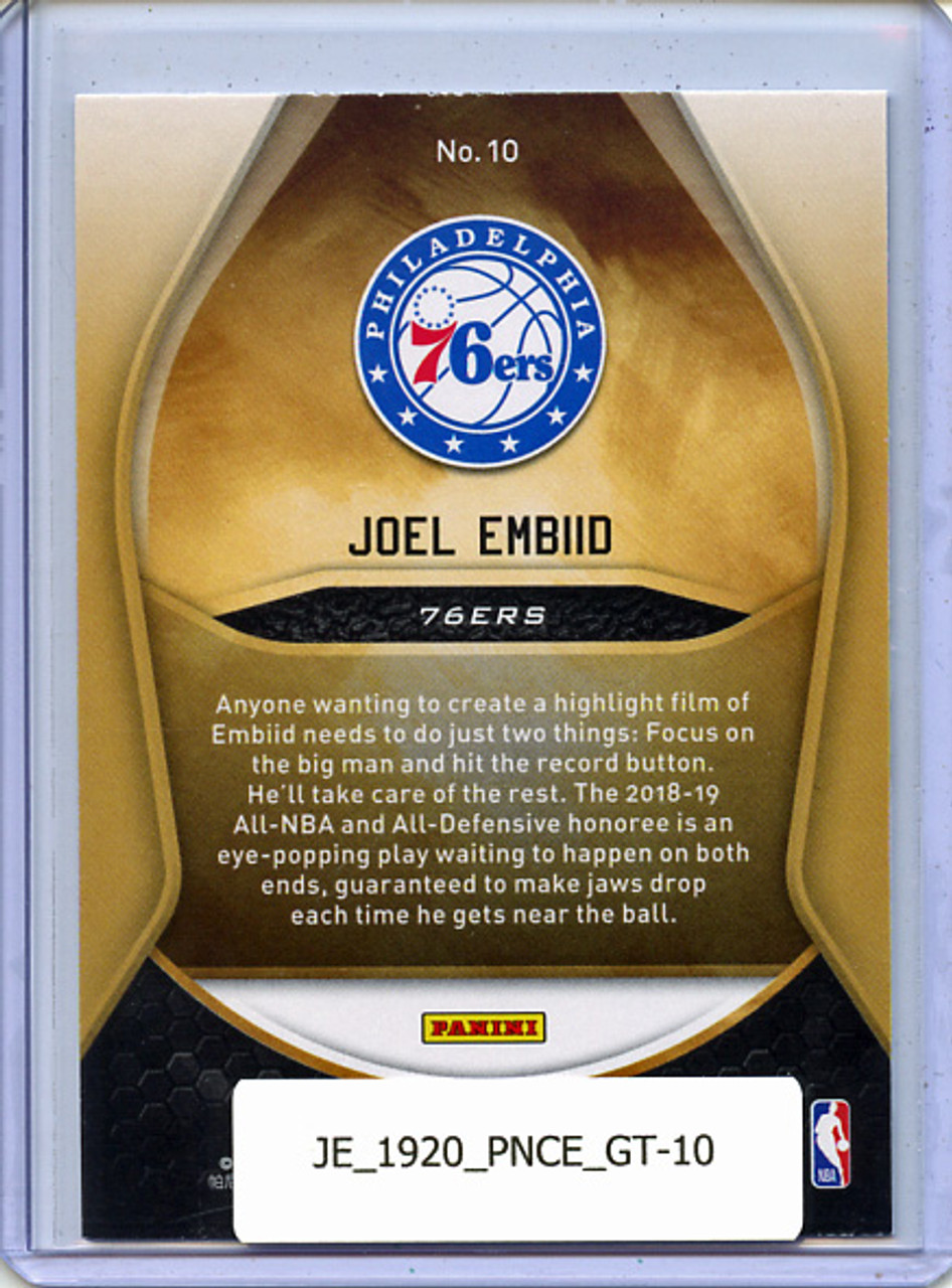 Joel Embiid 2019-20 Certified, Gold Team #10