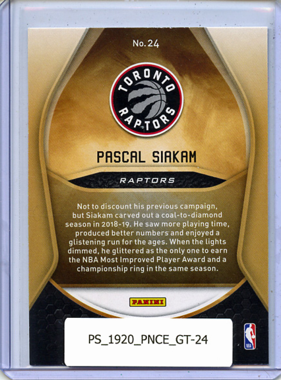 Pascal Siakam 2019-20 Certified, Gold Team #24