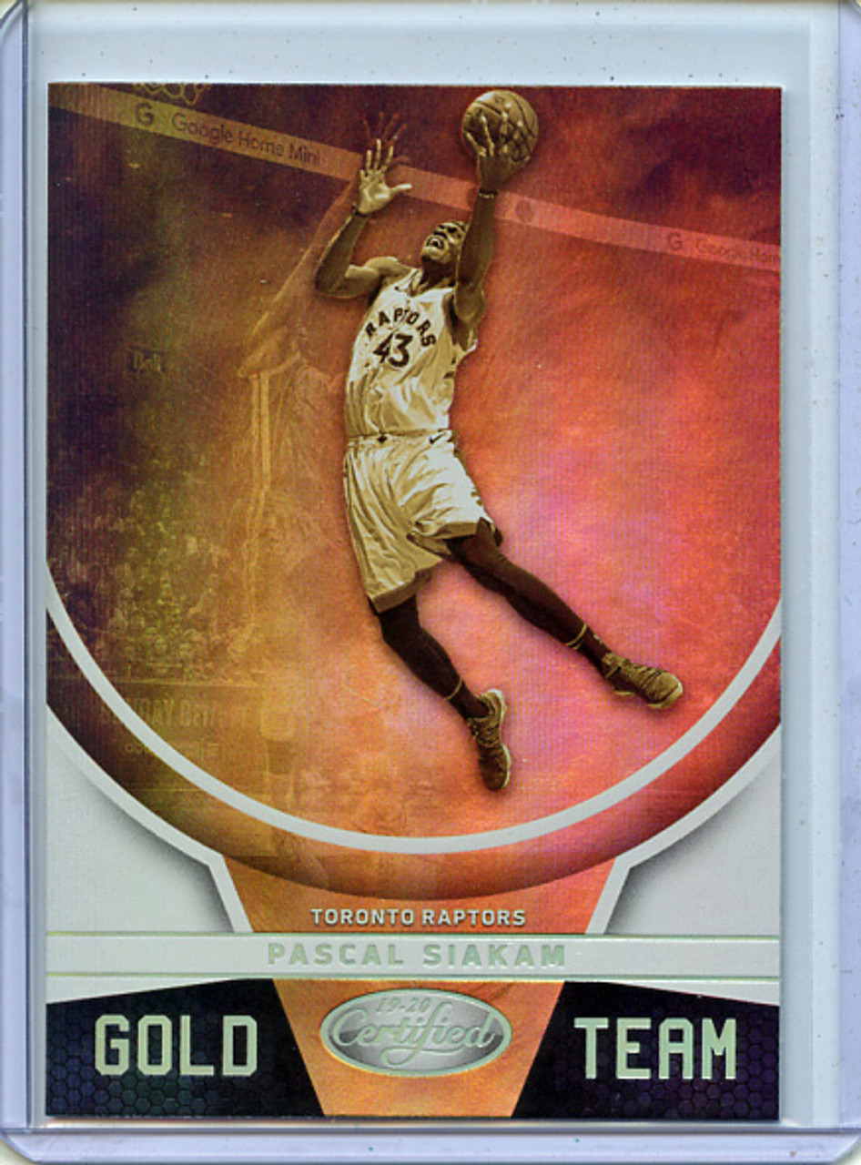 Pascal Siakam 2019-20 Certified, Gold Team #24