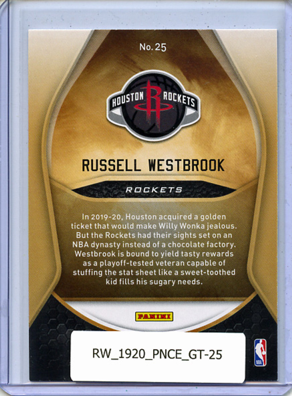 Russell Westbrook 2019-20 Certified, Gold Team #25