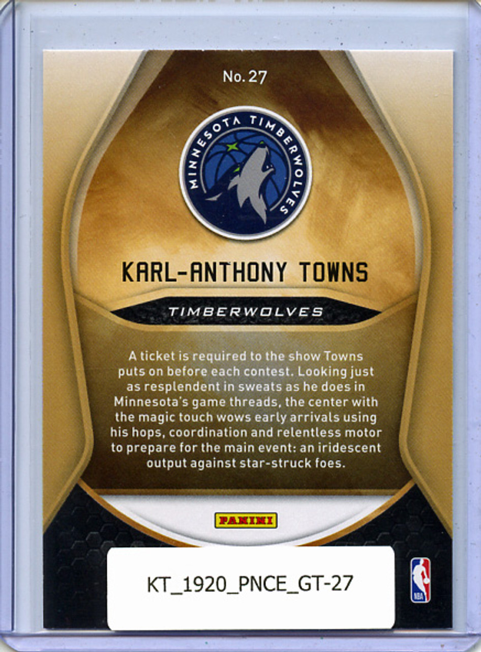 Karl-Anthony Towns 2019-20 Certified, Gold Team #27