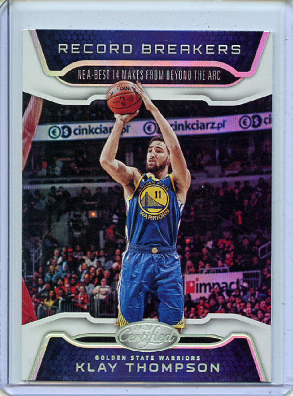 Klay Thompson 2019-20 Certified, Record Breakers #2