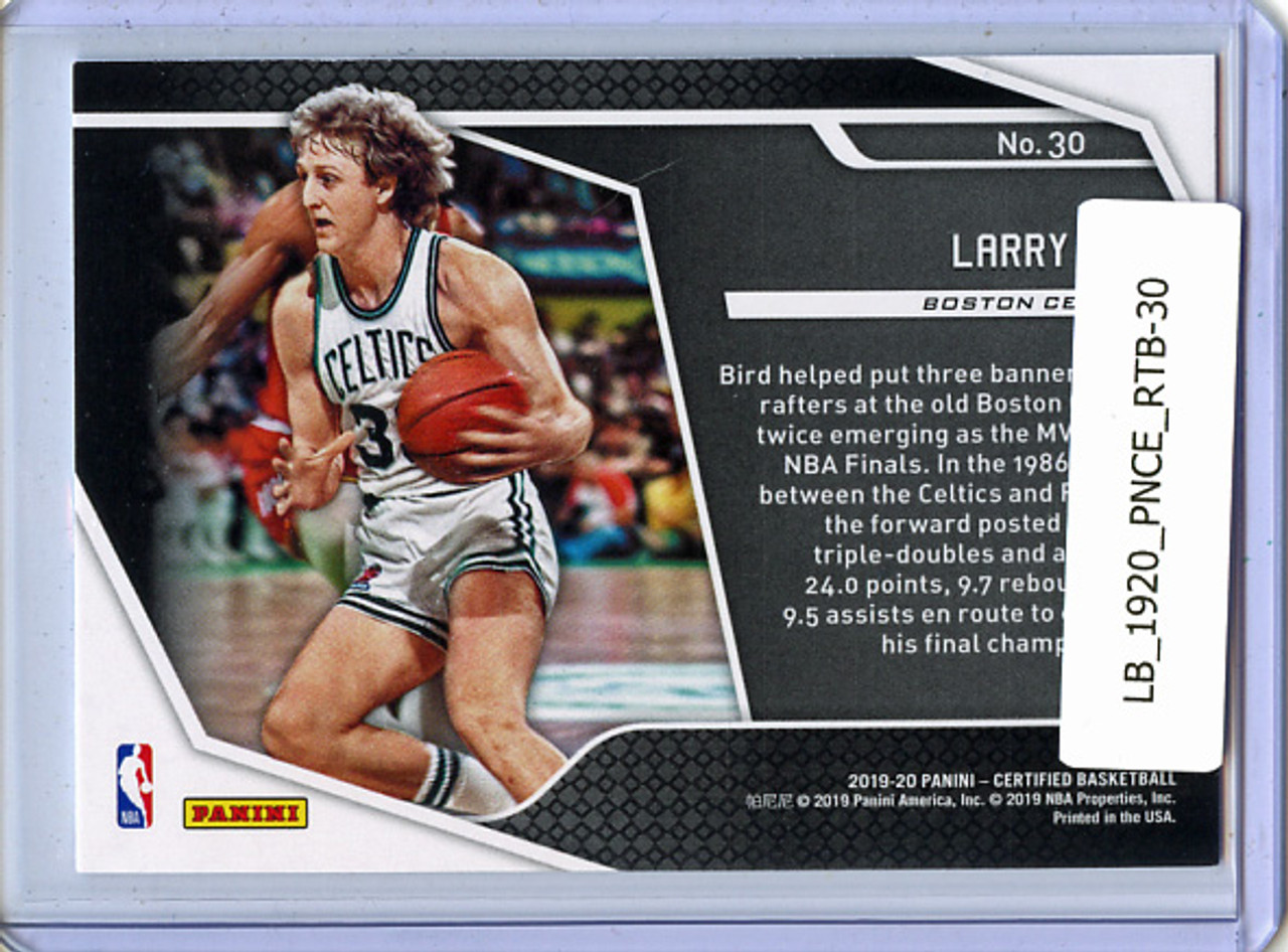 Larry Bird 2019-20 Certified, Raise the Banner #30