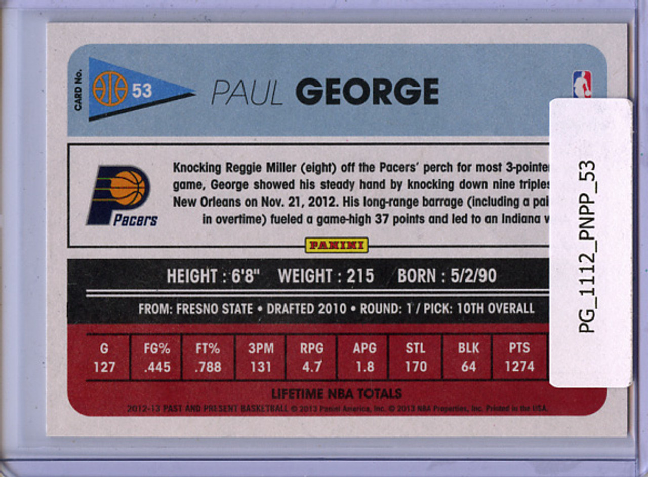 Paul George 2012-13 Panini Past & Present #53