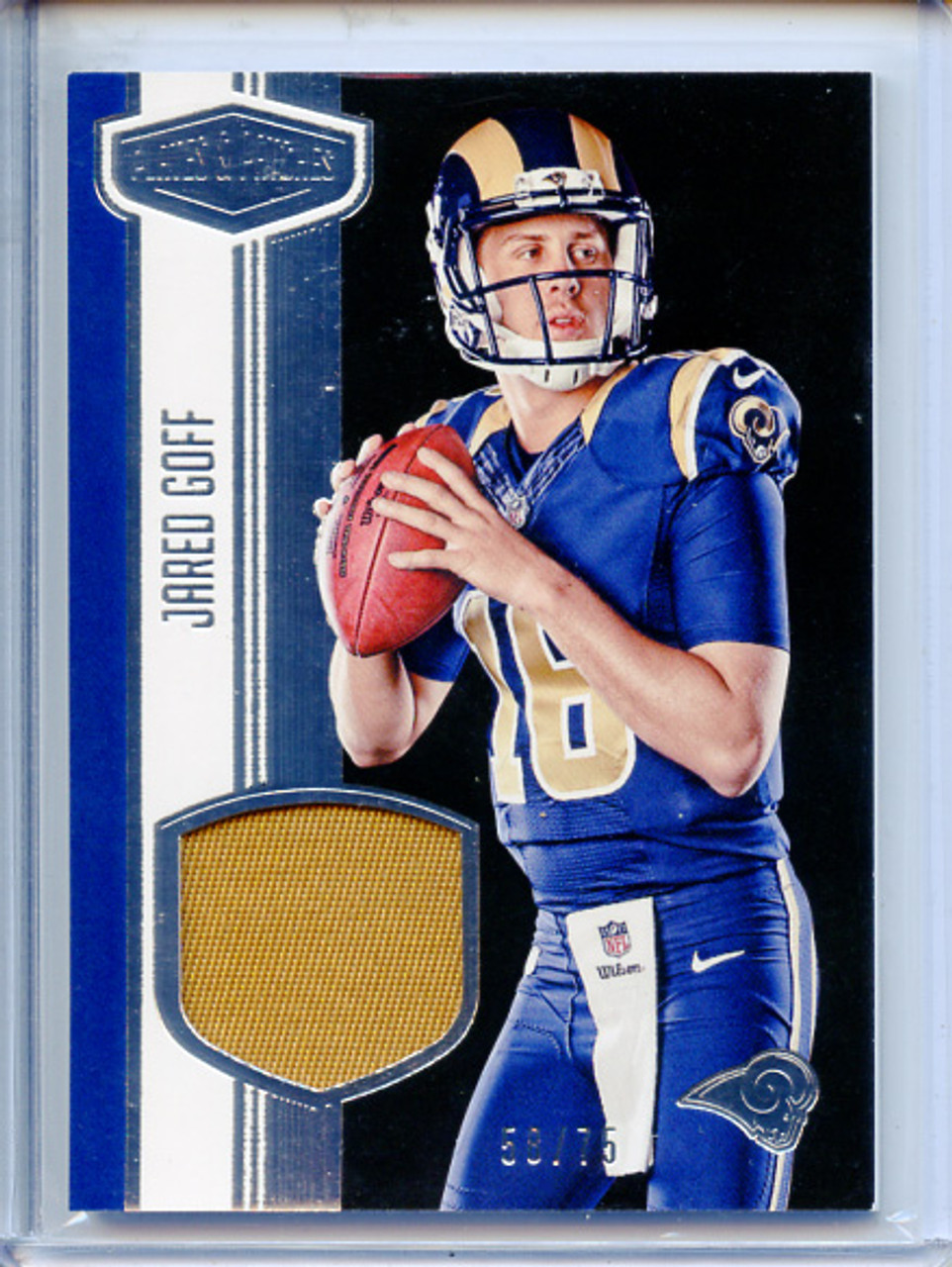 Jared Goff 2016 Plates & Patches, Rookie Patches #RM-JG (#58/75)