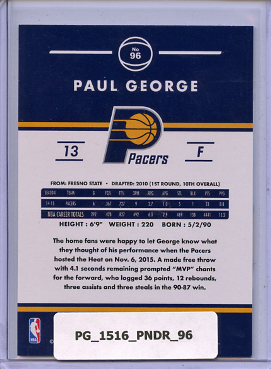 Paul George 2015-16 Donruss #96