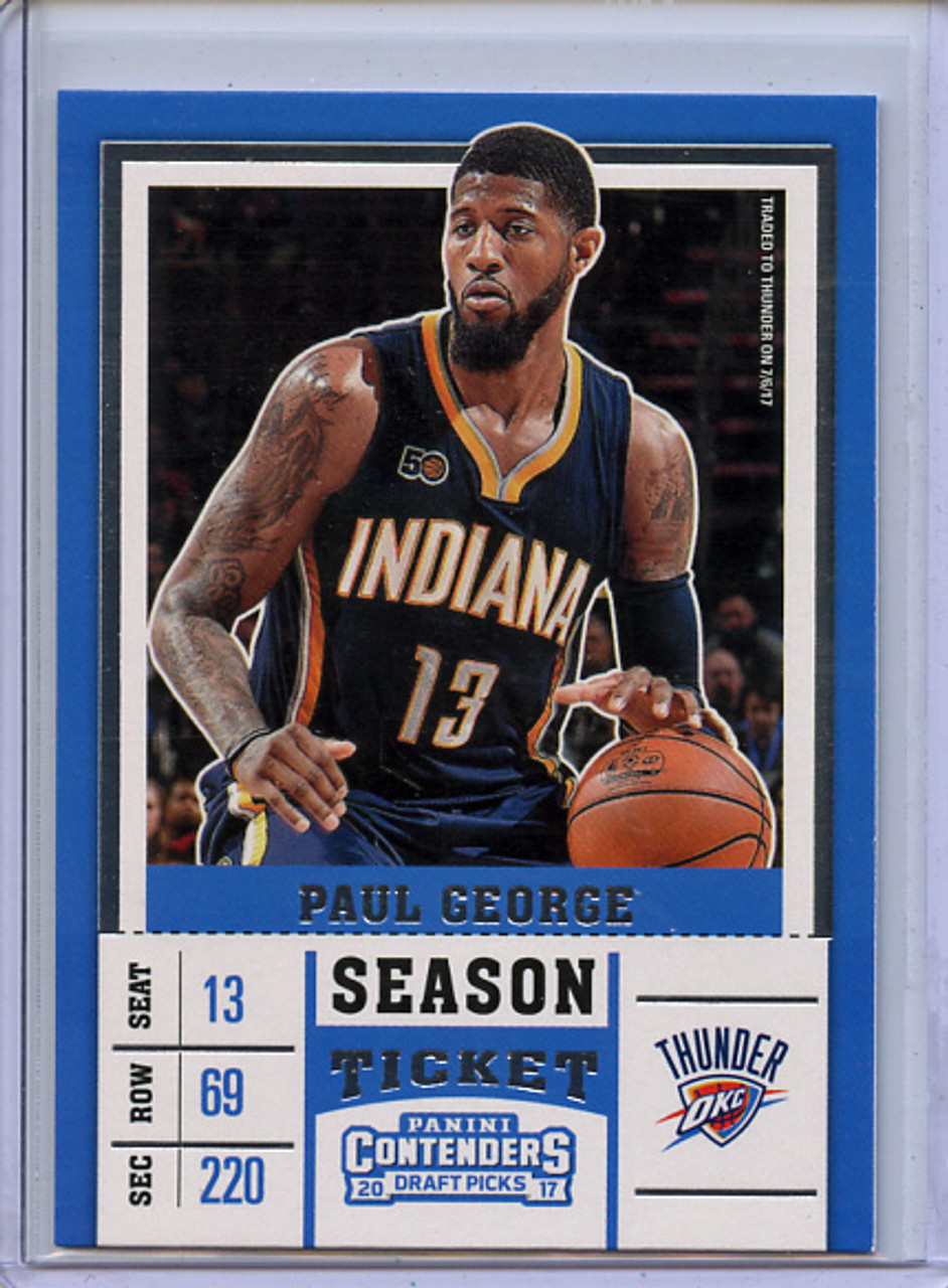 Paul George 2017-18 Contenders Draft Picks #40A