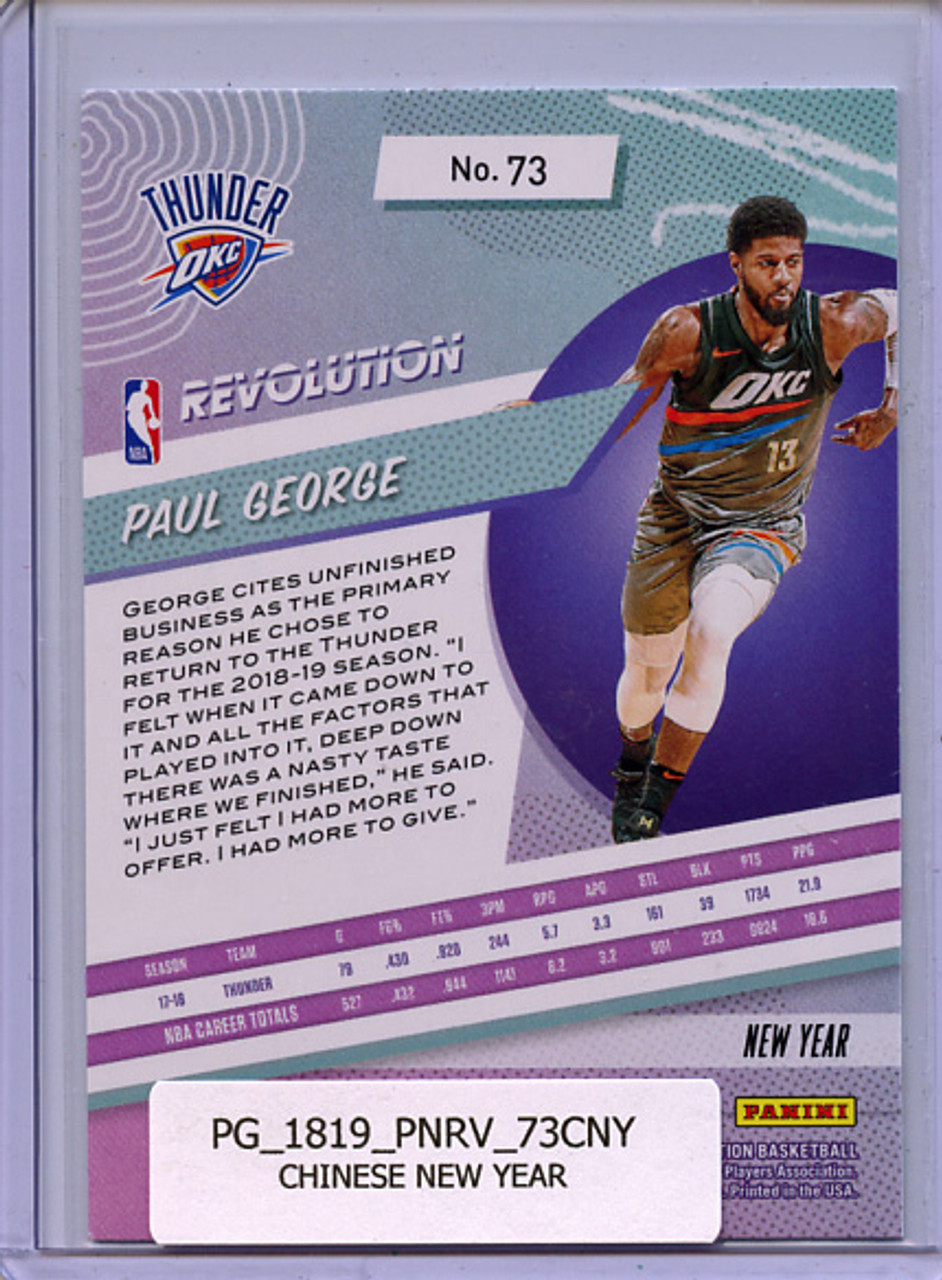 Paul George 2018-19 Revolution #73 Chinese New Year