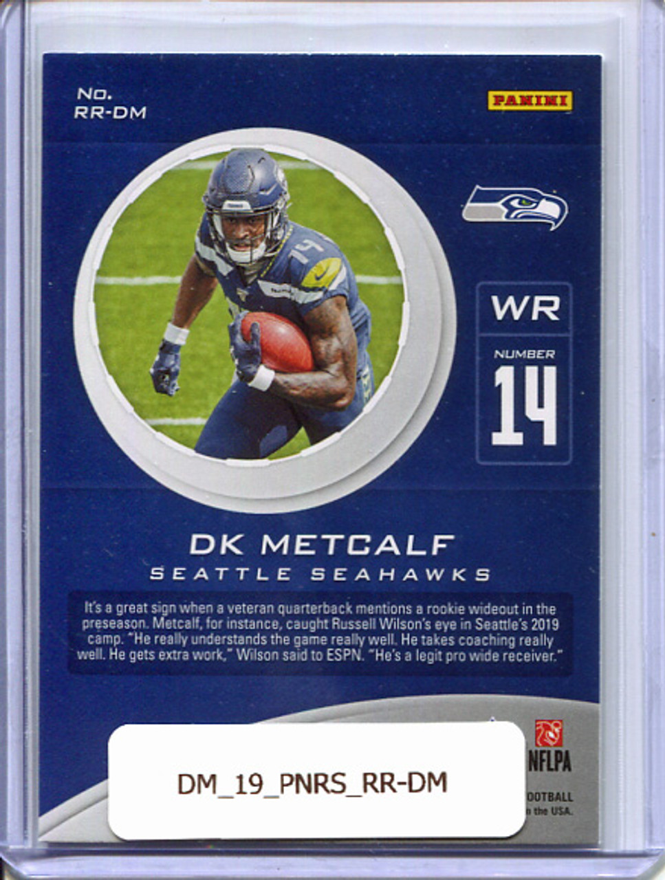 DK Metcalf 2019 Rookies & Stars, Rookie Rush #RR-DM